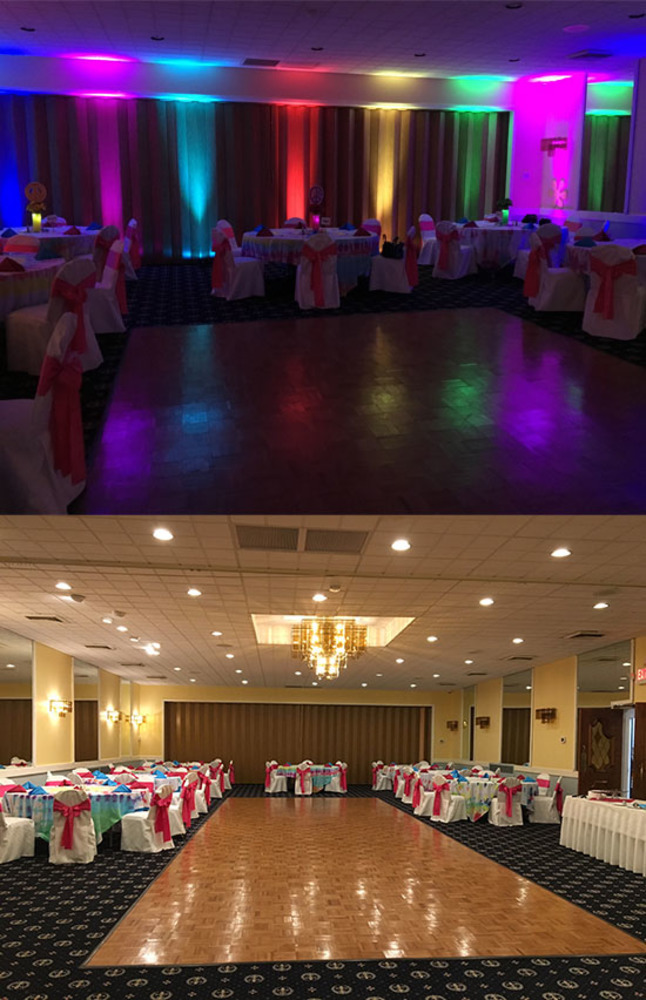 60's Themed Birthday Party Lighting