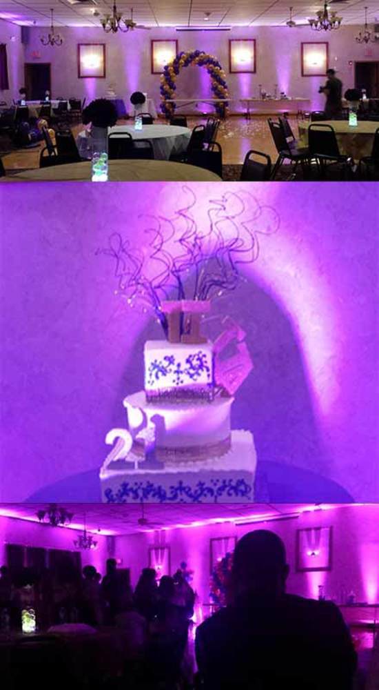 21st birthday party lighting