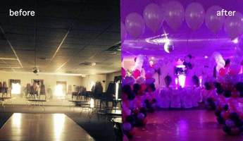 Sweet 16 birthday party lighting
