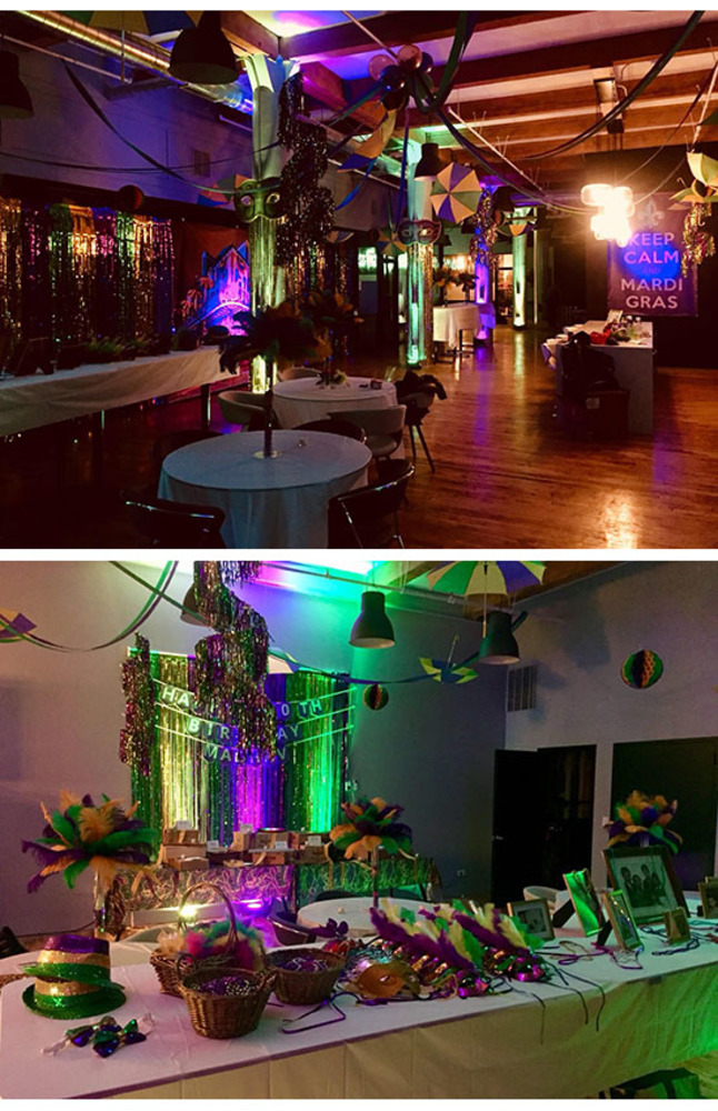 Mardi Gras Party Theme Lighting