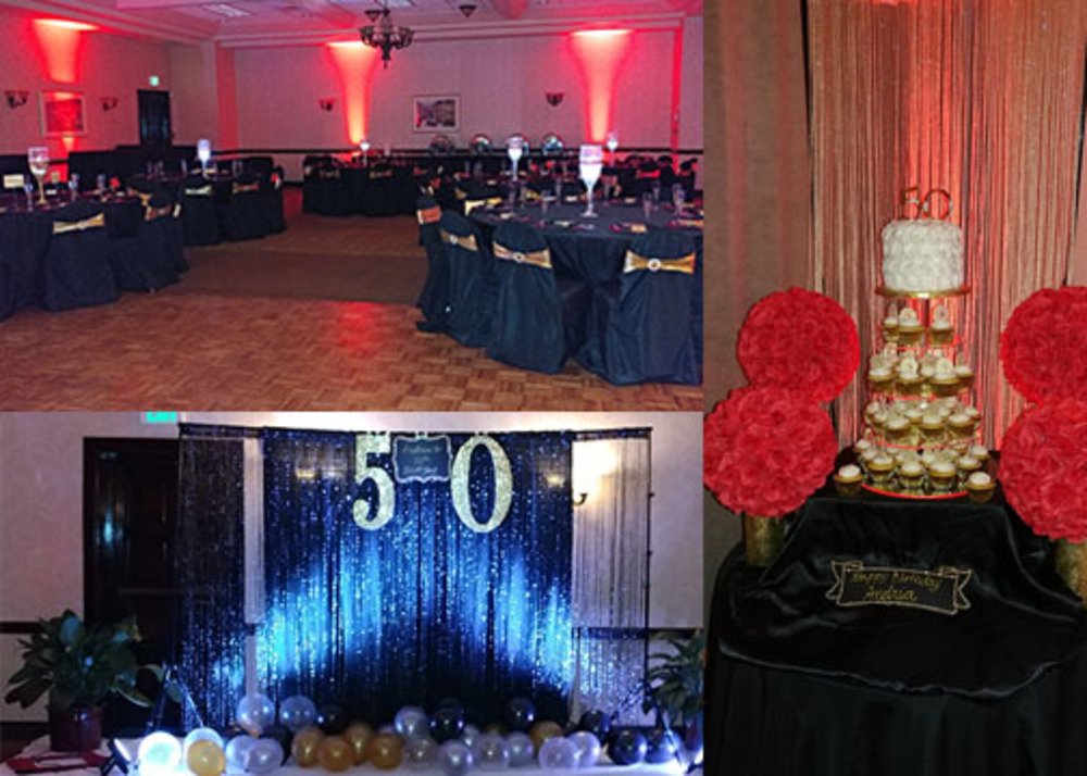 50th Birthday Party Lighting