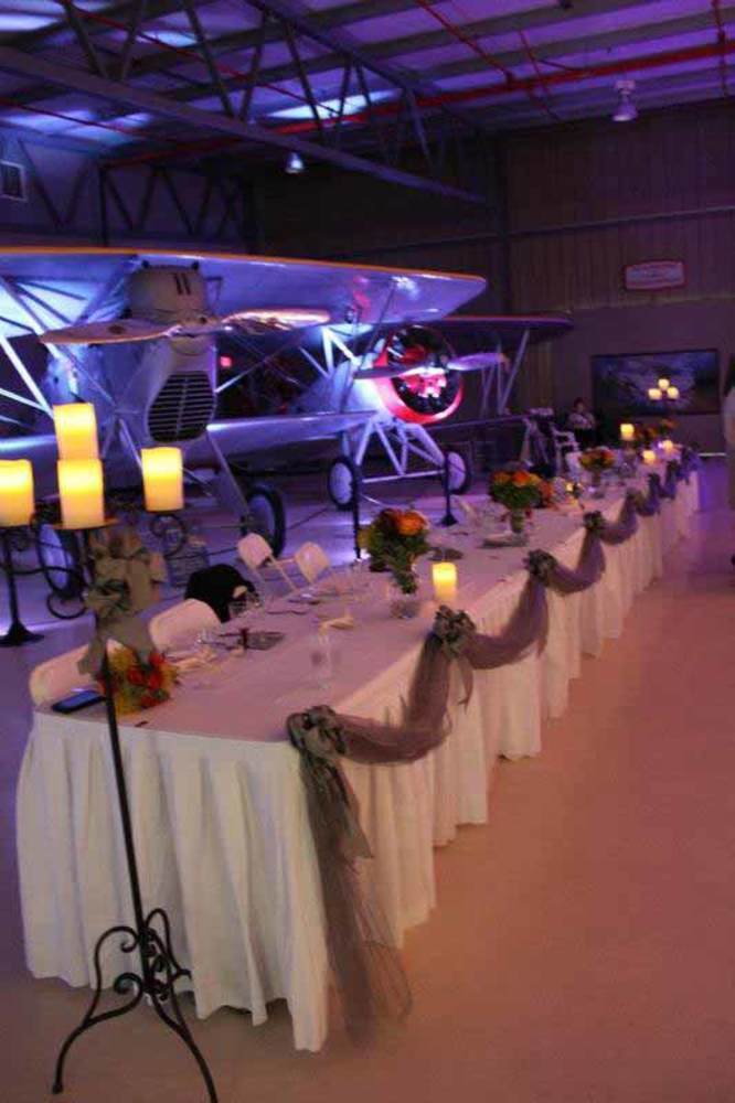 Transform an Airplane Hanger into A Wedding Reception!