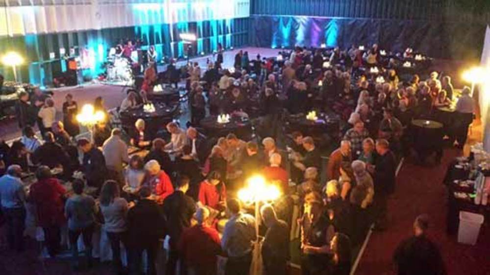 24 up lights at a holiday party in Lakewood