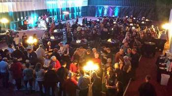 24 up lights at a holiday party in Lakewood