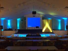 Stage lighting at the Lilburn Alliance Church