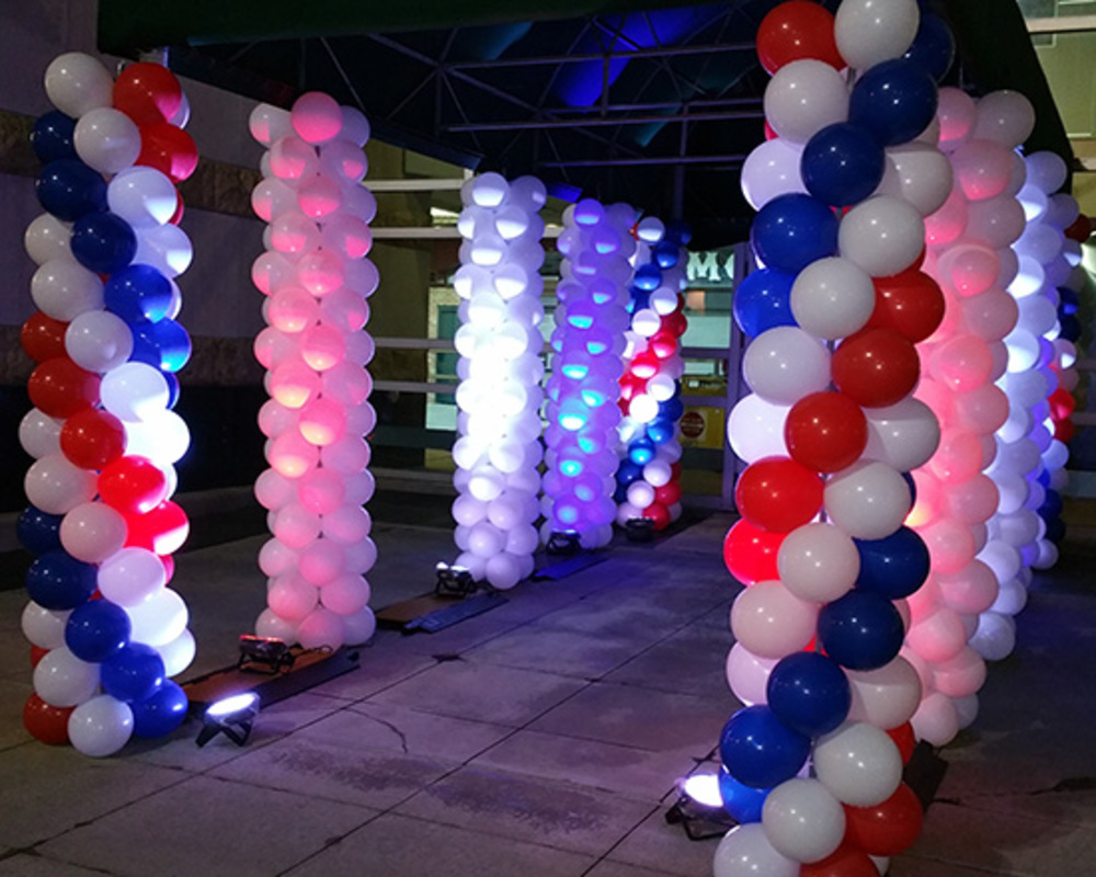 Uplighting Balloon Pillars
