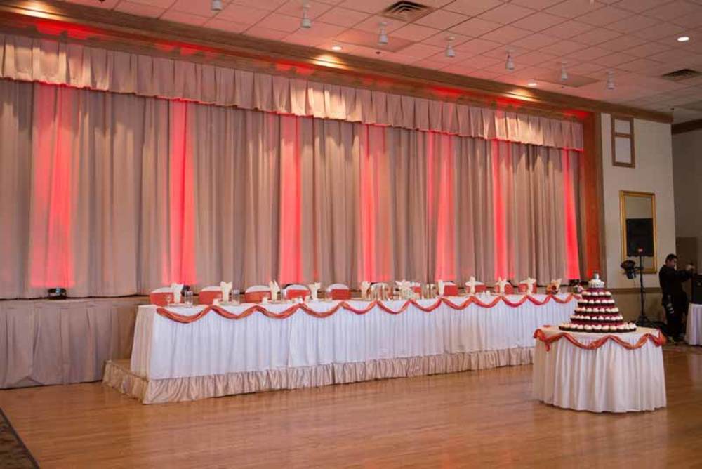 Lighting a Head Table at a Wedding
