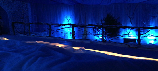 Wall Wash Blue Lighting For Prom
